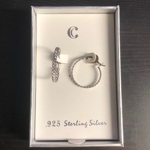 Sterling silver hoops